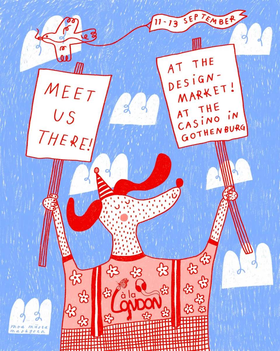 Illustration announcing Voxov Design at alalondon, 11 to 13 September
