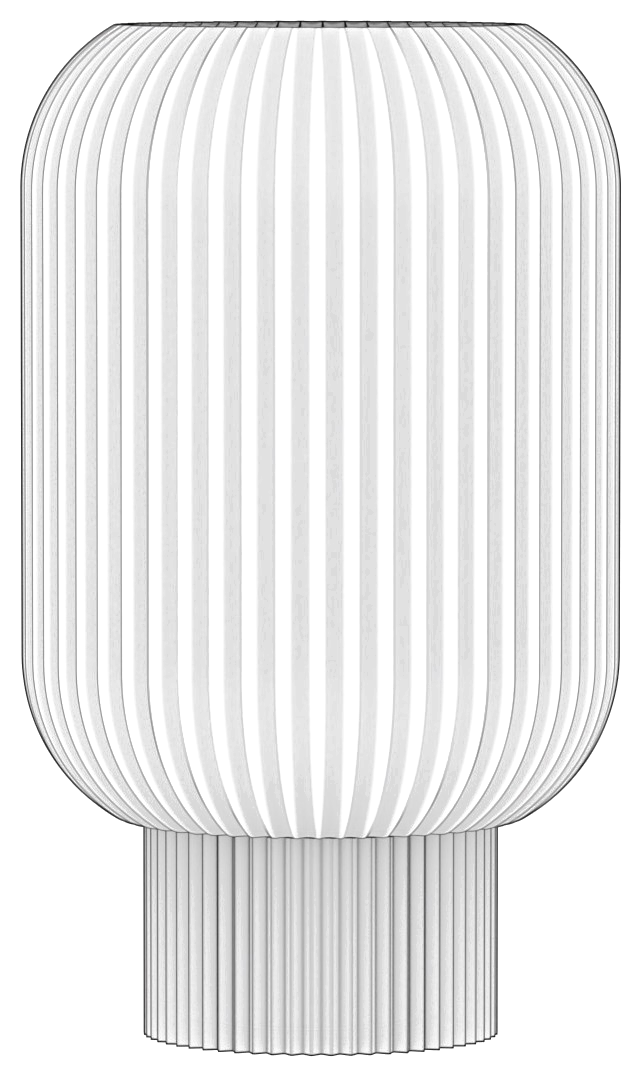 noorian-table-lamp dimensions diagram